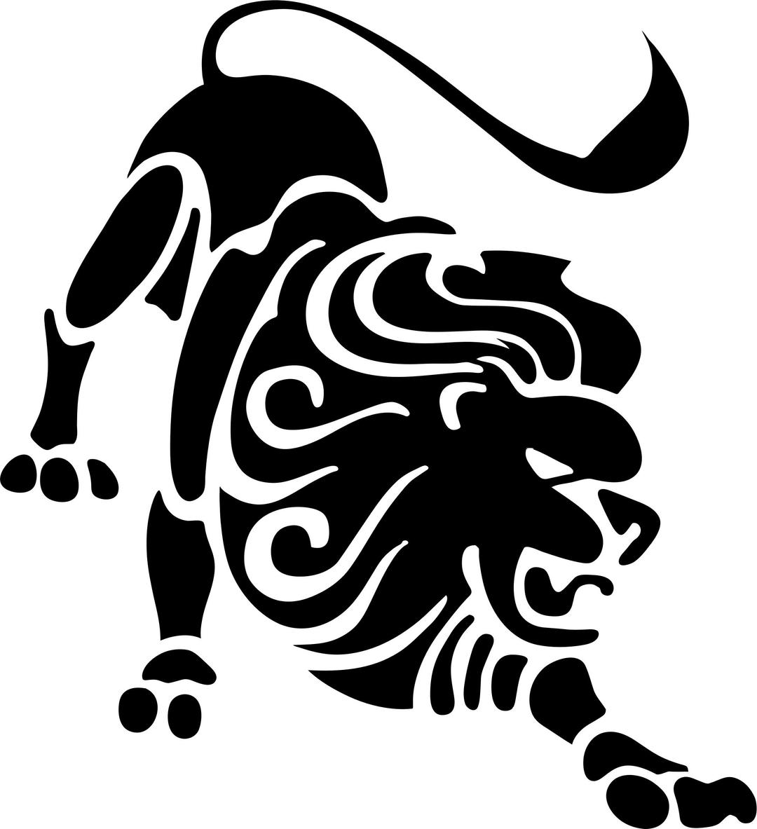Stylized Lion Silhouette 2 png transparent