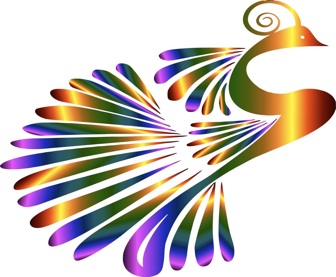 Stylized Peacock Colorful png transparent
