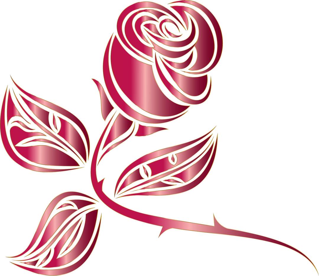 Stylized Rose Extended 4 Minus Background png transparent