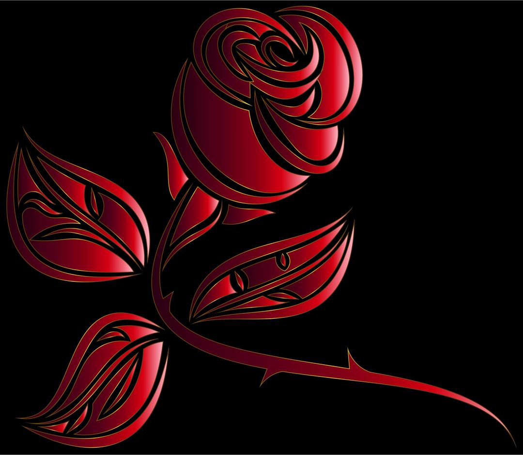 Stylized Rose Extended 8 png transparent