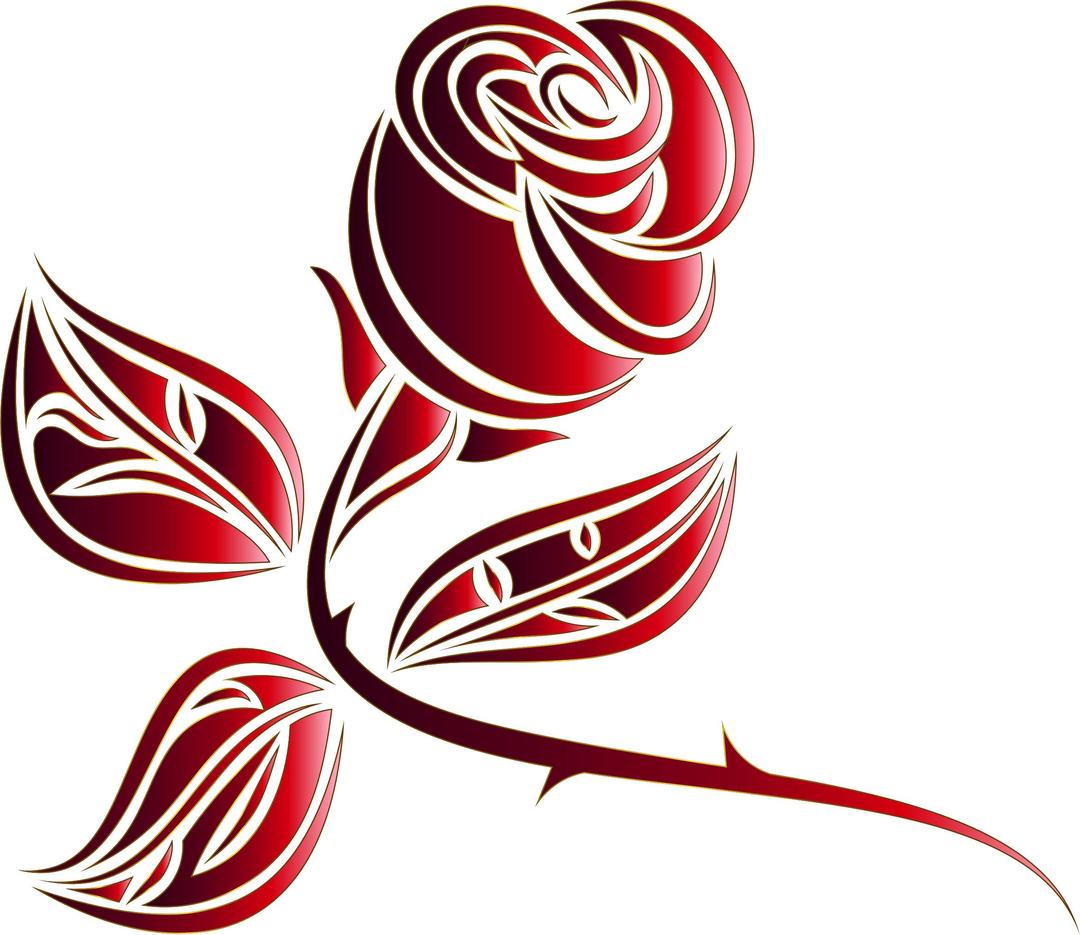 Stylized Rose Extended 8 Minus Background png transparent