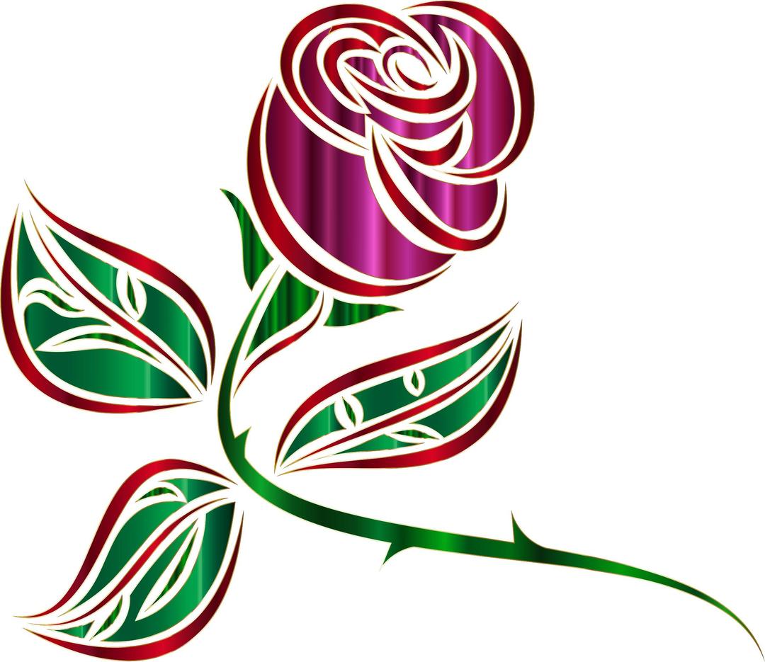 Stylized Rose Extended Minus Background png transparent