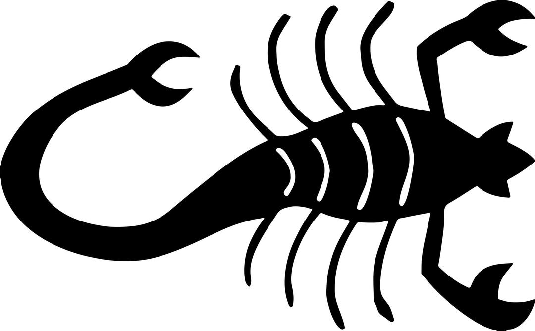 Stylized Scorpion Silhouette png transparent