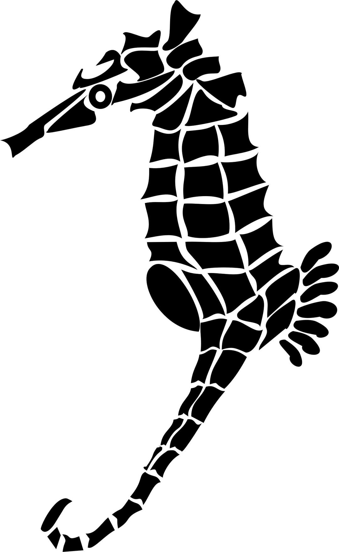 Stylized Seahorse Silhouette png transparent