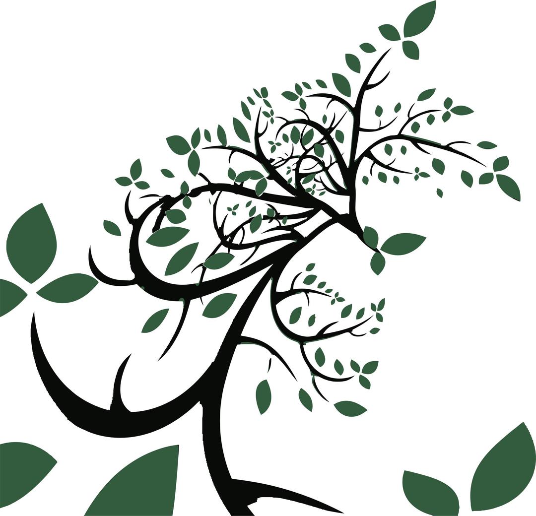 Stylized Tree With Leaves png transparent