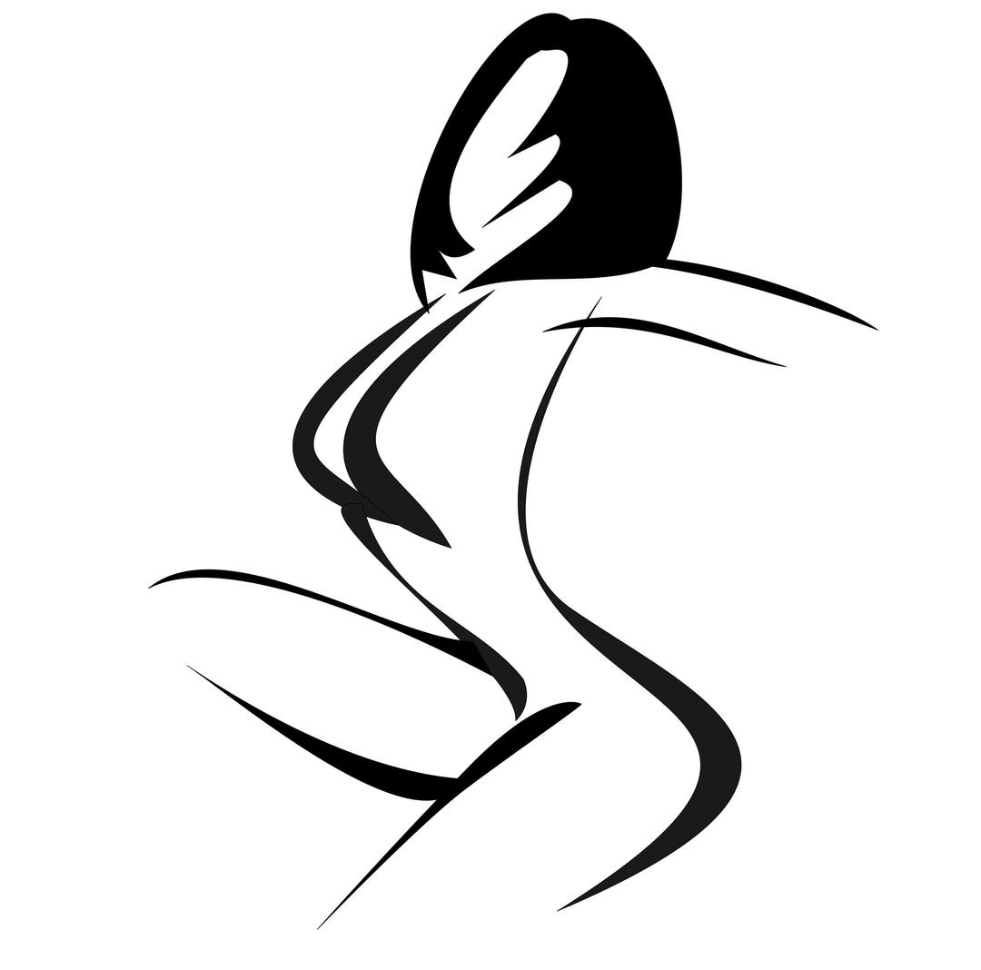 stylized woman silhouette png transparent