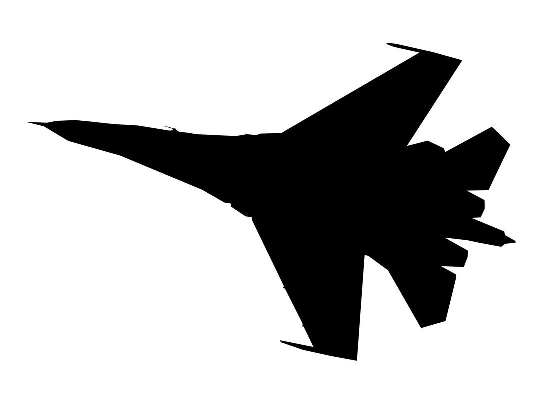 Su-27 silhouette png transparent