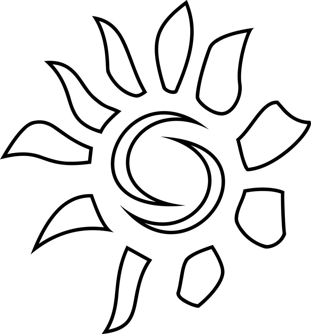 Sun Icon - Coloring Book png transparent
