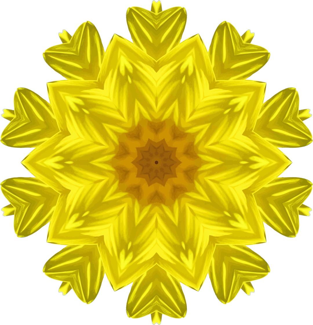 Sunflower kaleidoscope 1 png transparent