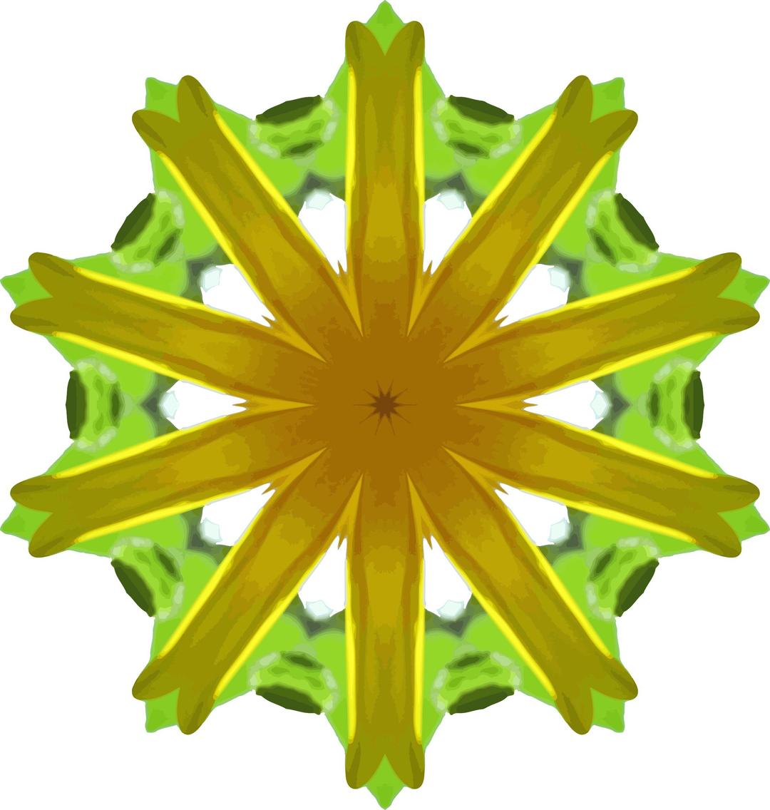 Sunflower kaleidoscope 10 png transparent
