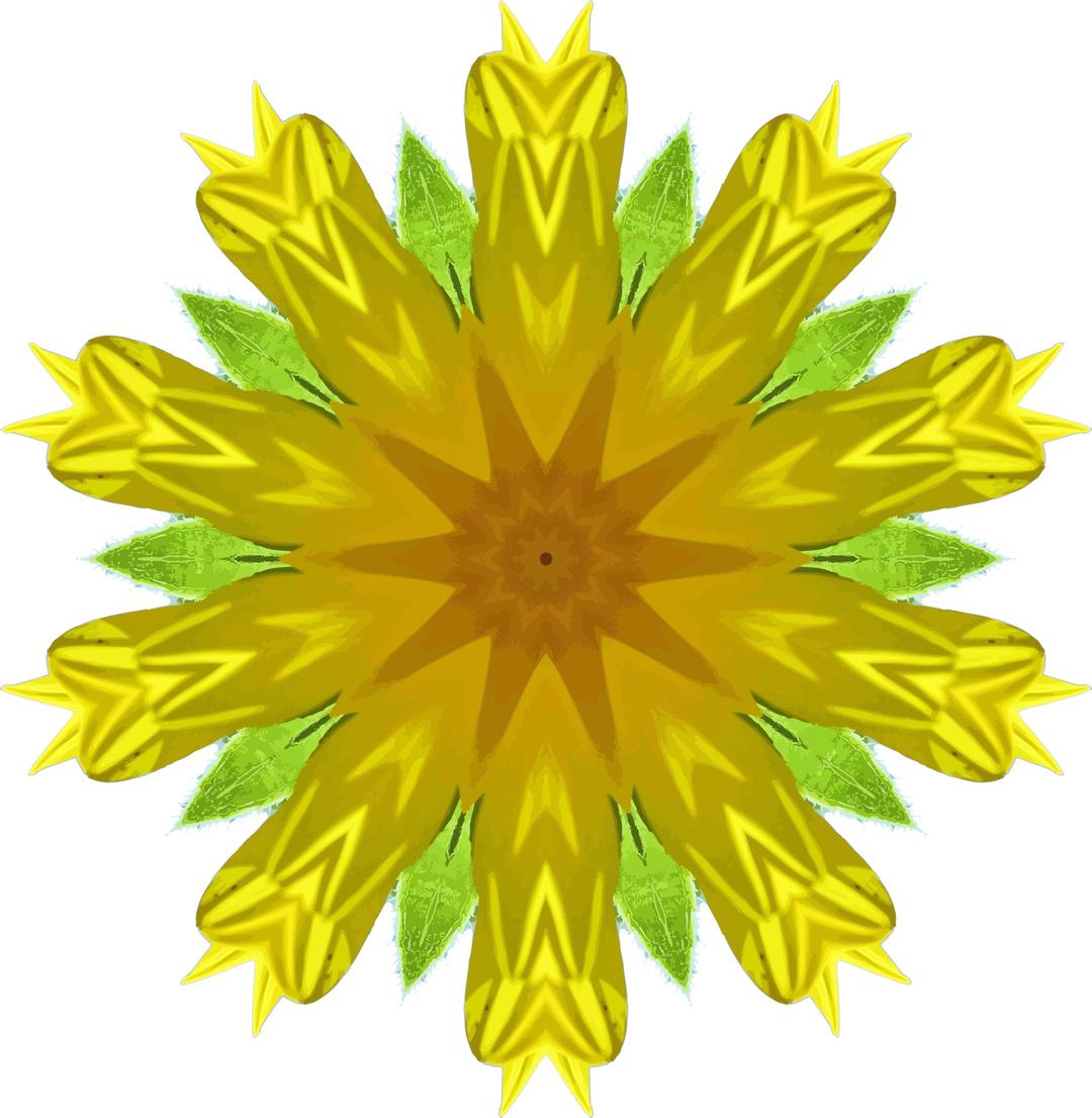 Sunflower kaleidoscope 12 png transparent