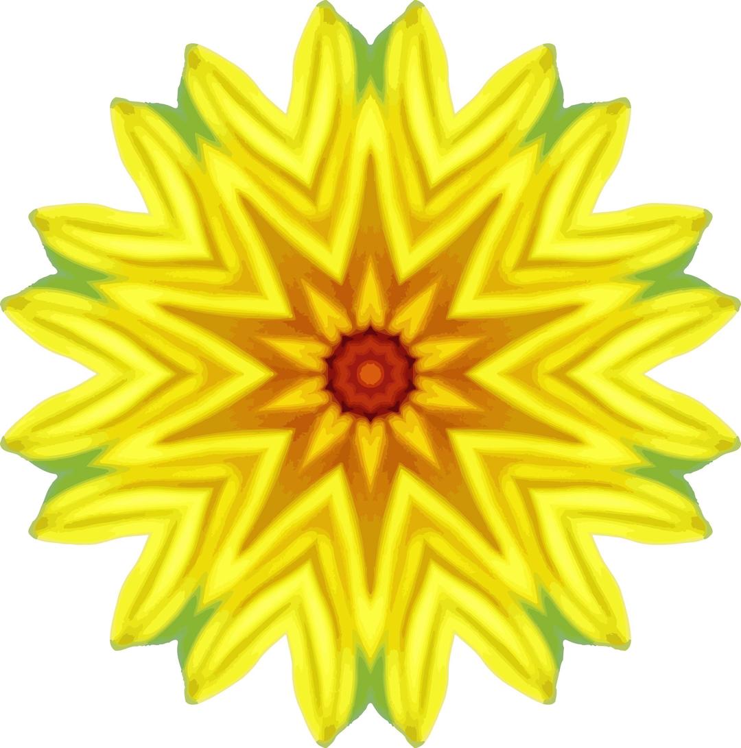Sunflower kaleidoscope 13 png transparent