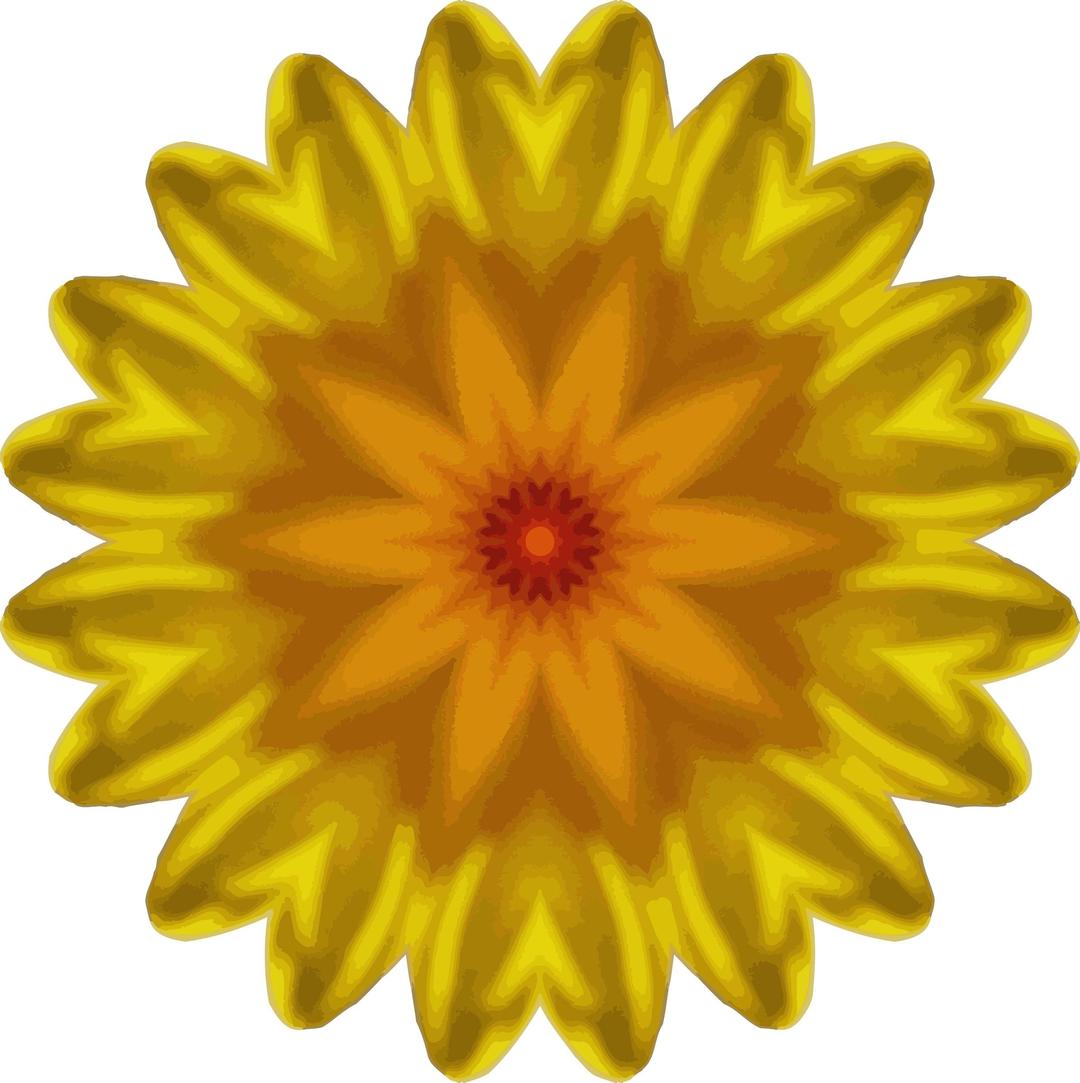 Sunflower kaleidoscope 14 png transparent