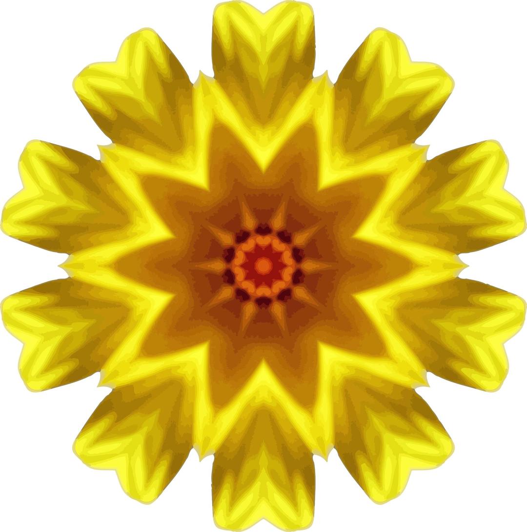 Sunflower kaleidoscope 15 png transparent