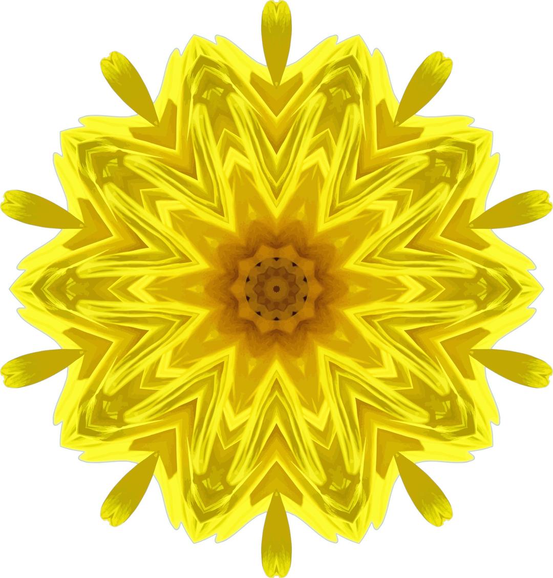 Sunflower kaleidoscope 2 png transparent