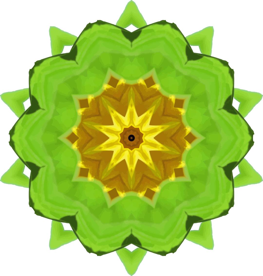 Sunflower kaleidoscope 7 png transparent