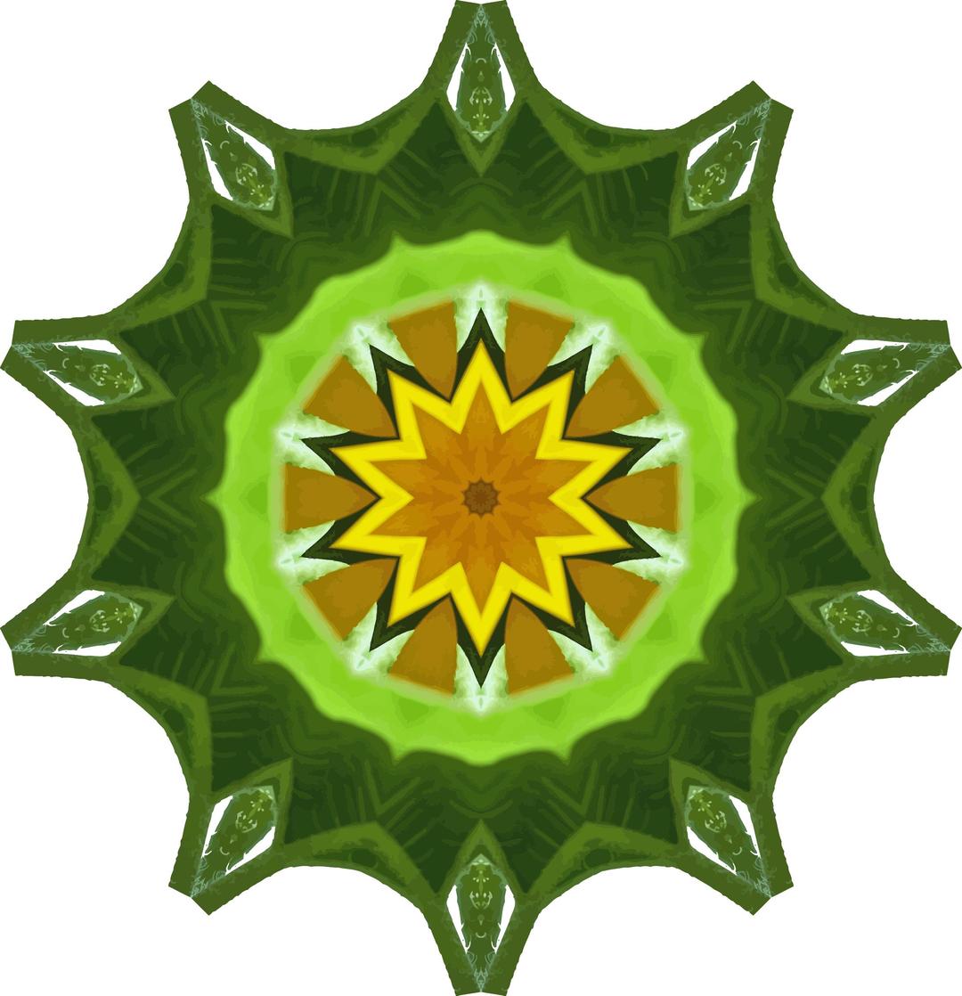 Sunflower kaleidoscope 9 png transparent