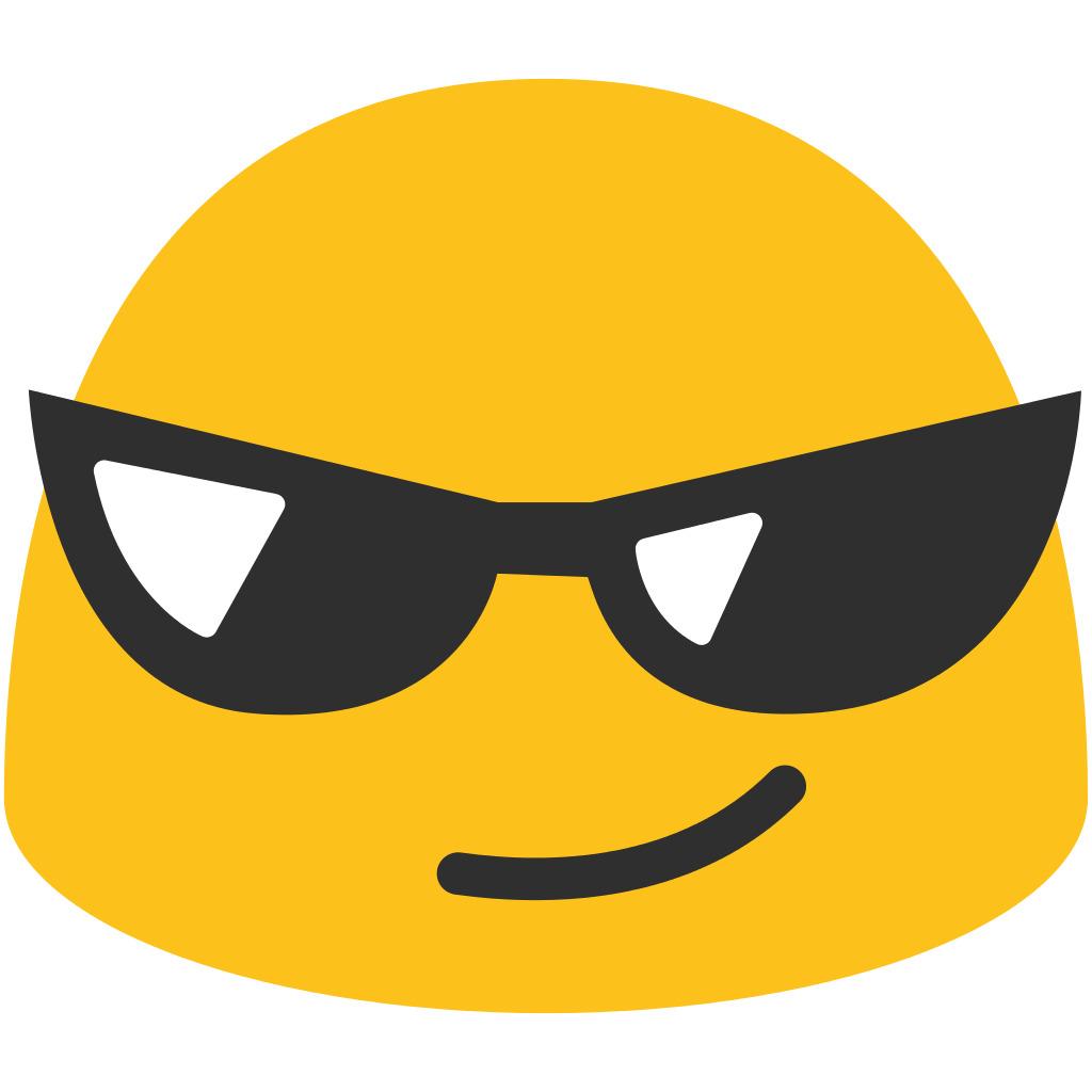 Sunglasses Emoji png transparent