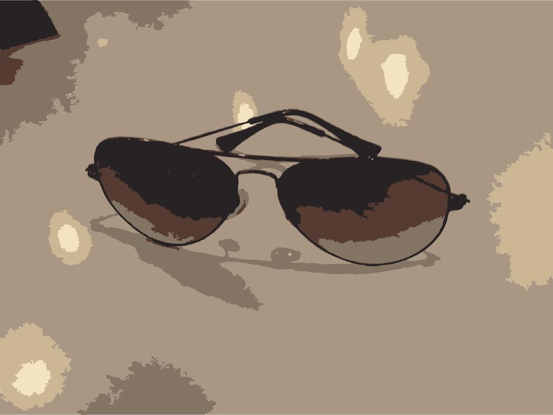Sunglasses on table png transparent
