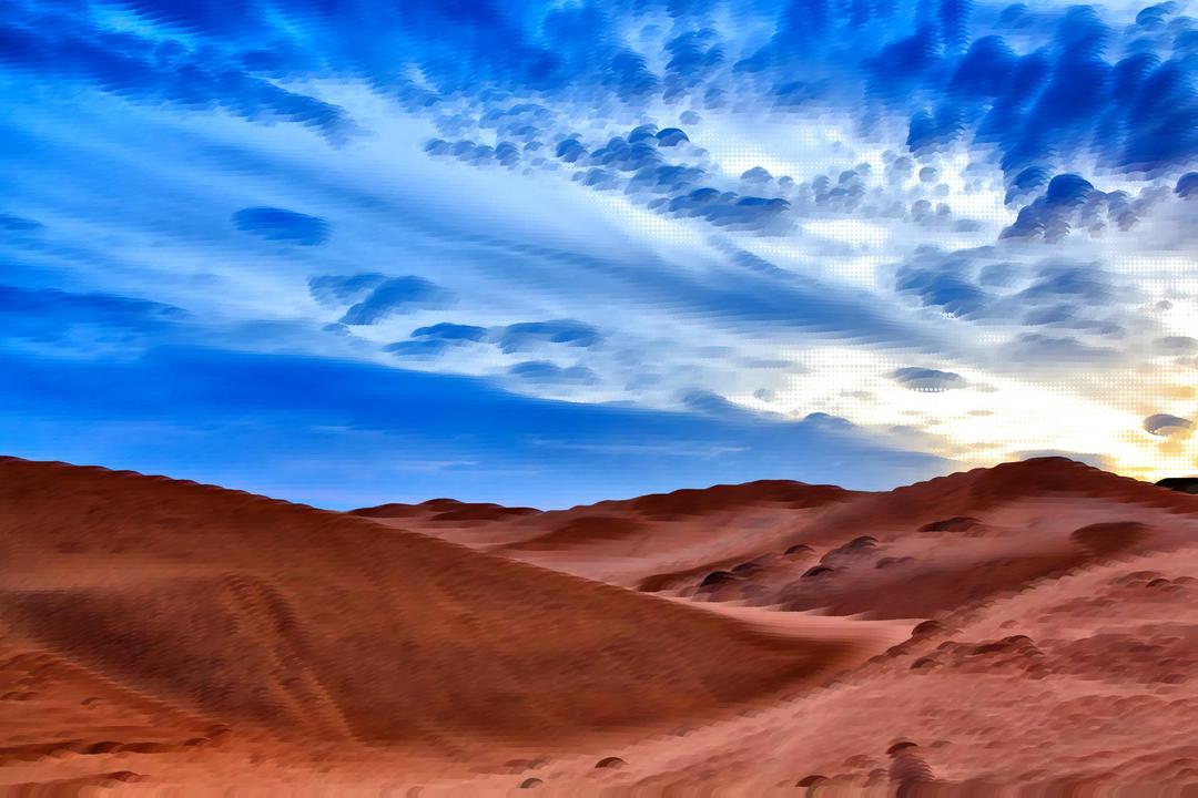 Surreal Desert Sand Dunes Landscape png transparent
