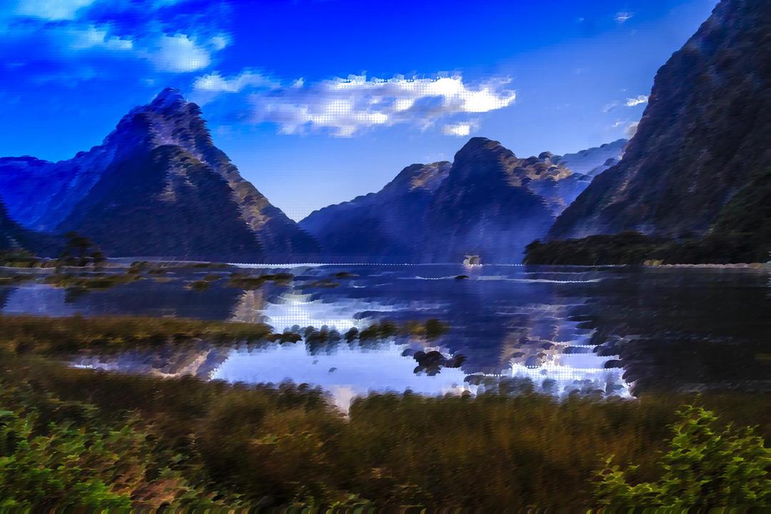 Surreal Milford Sound New Zealand png transparent