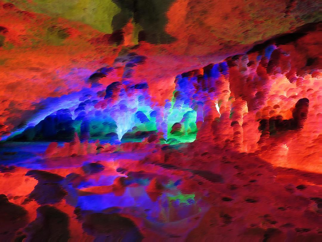Surreal Prismatic Cavern png transparent