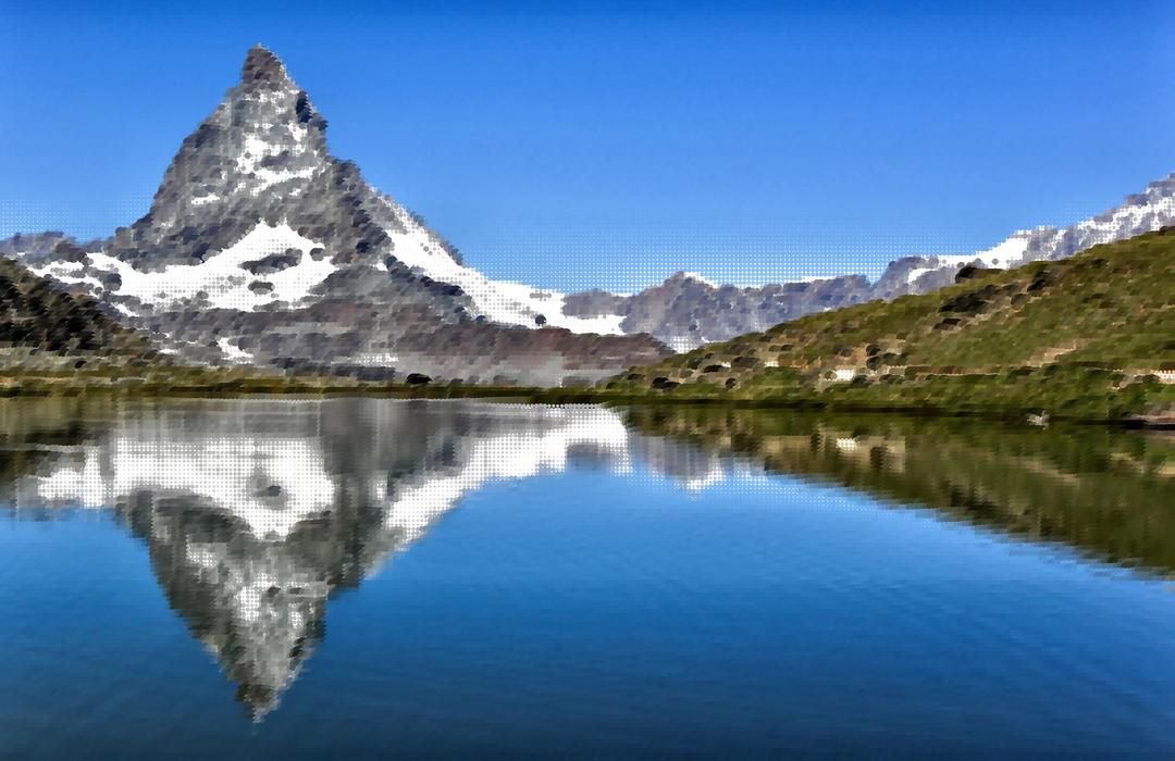 Surreal Swiss Mountain Lake png transparent