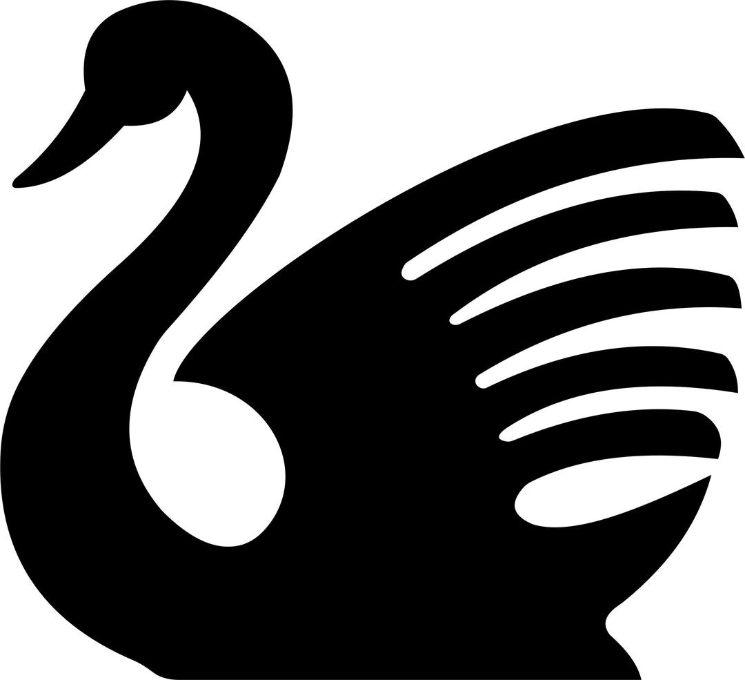 Swan Silhouette 3 png transparent