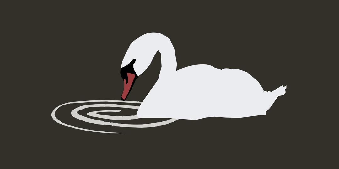 swan with ripple png transparent