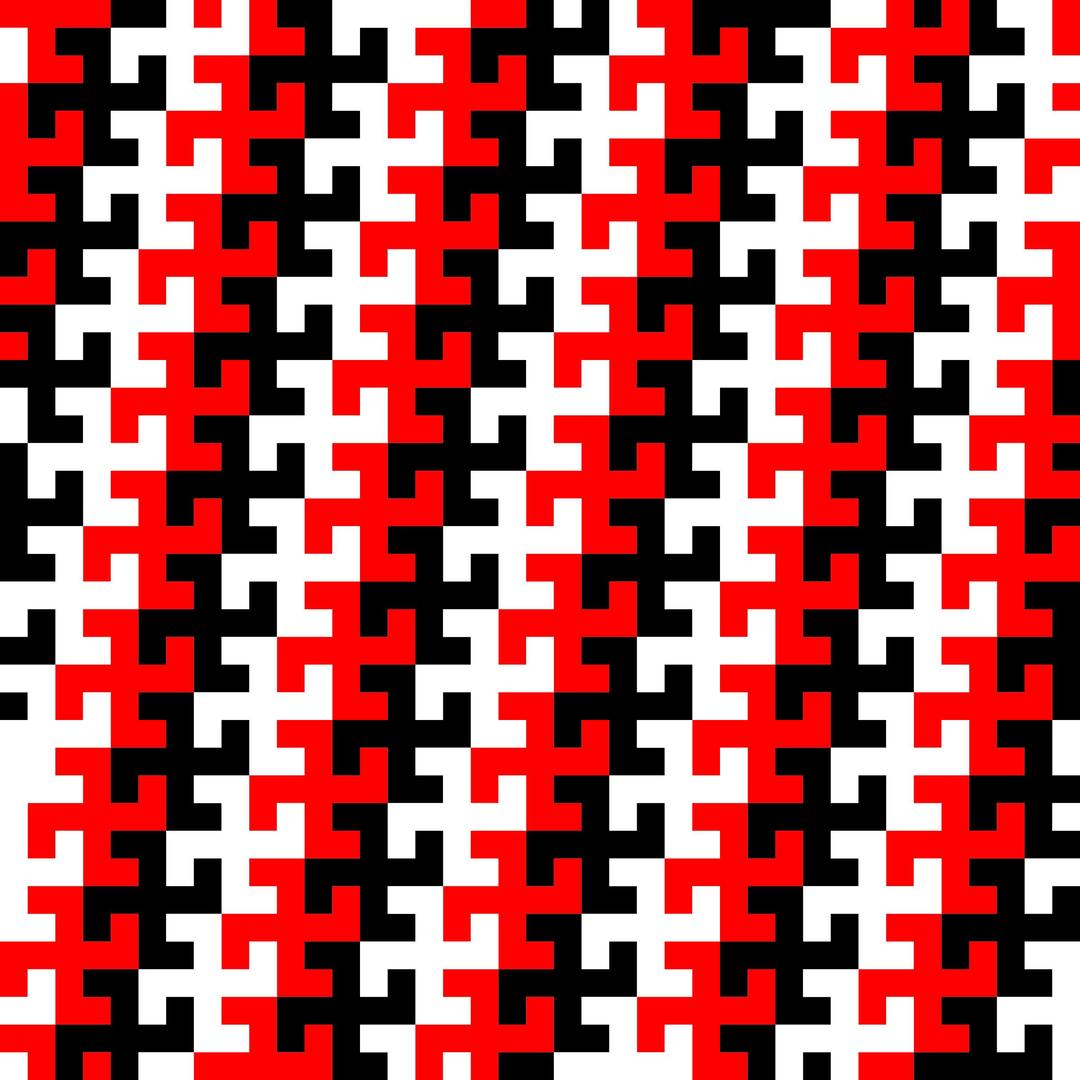 Swastika tessellation 1 (three-colour) png transparent
