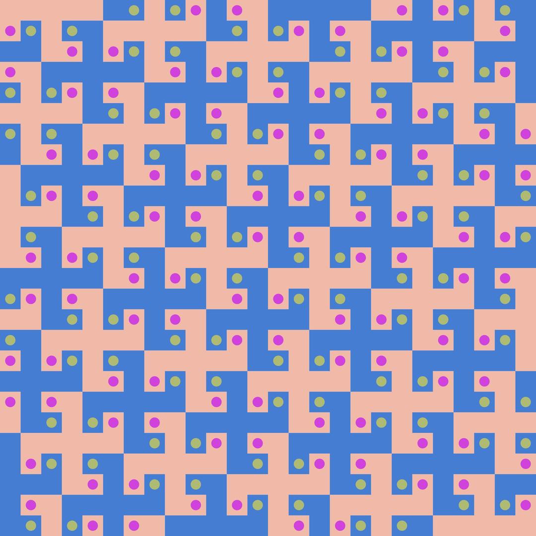 Swastika tessellation 2 (colour) png transparent