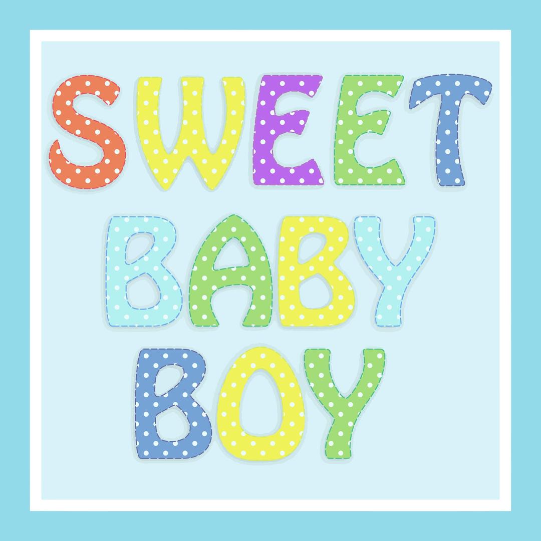 Sweet Baby Boy Typography png transparent