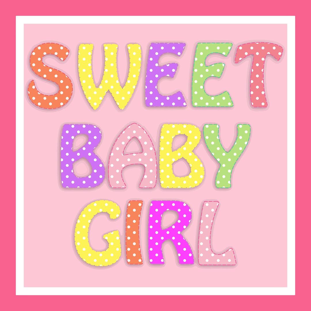 Sweet Baby Girl Typography png transparent