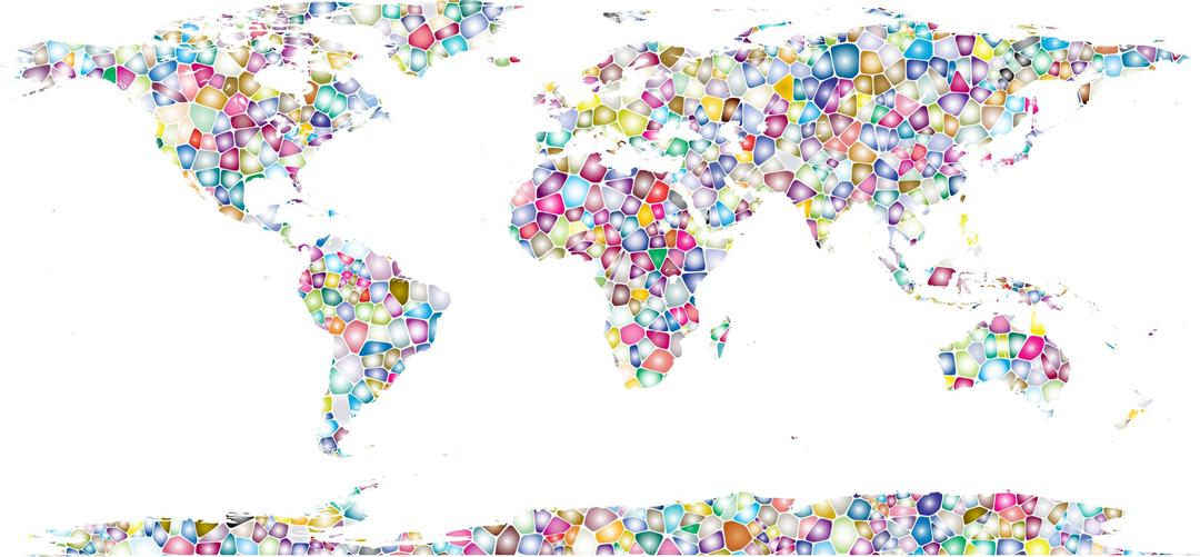 Sweet Tiled World Map No Background png transparent