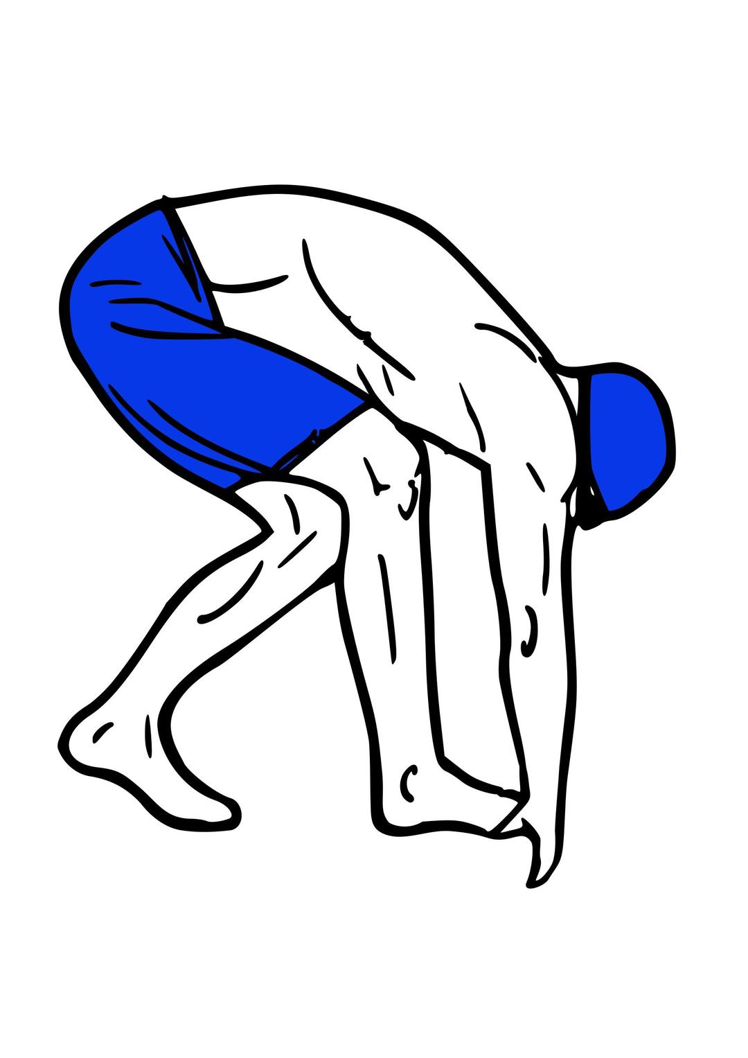 Swimmer on the Blocks png transparent