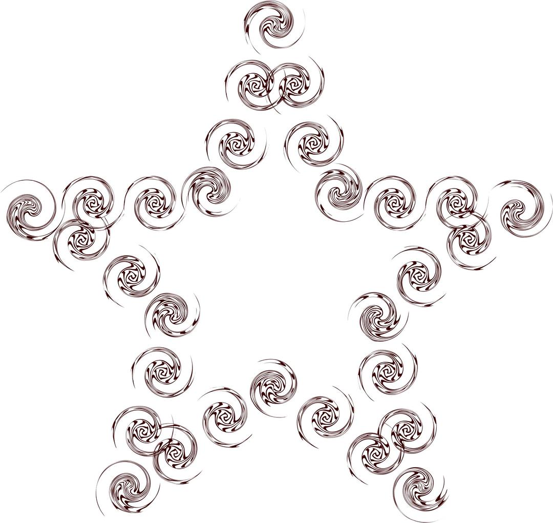 Swirl Star png transparent