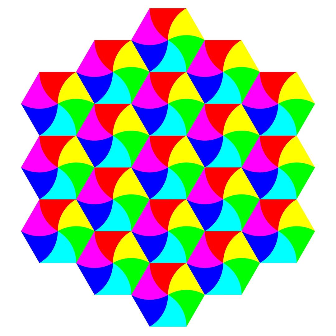 swirly hexagon tessellation png transparent