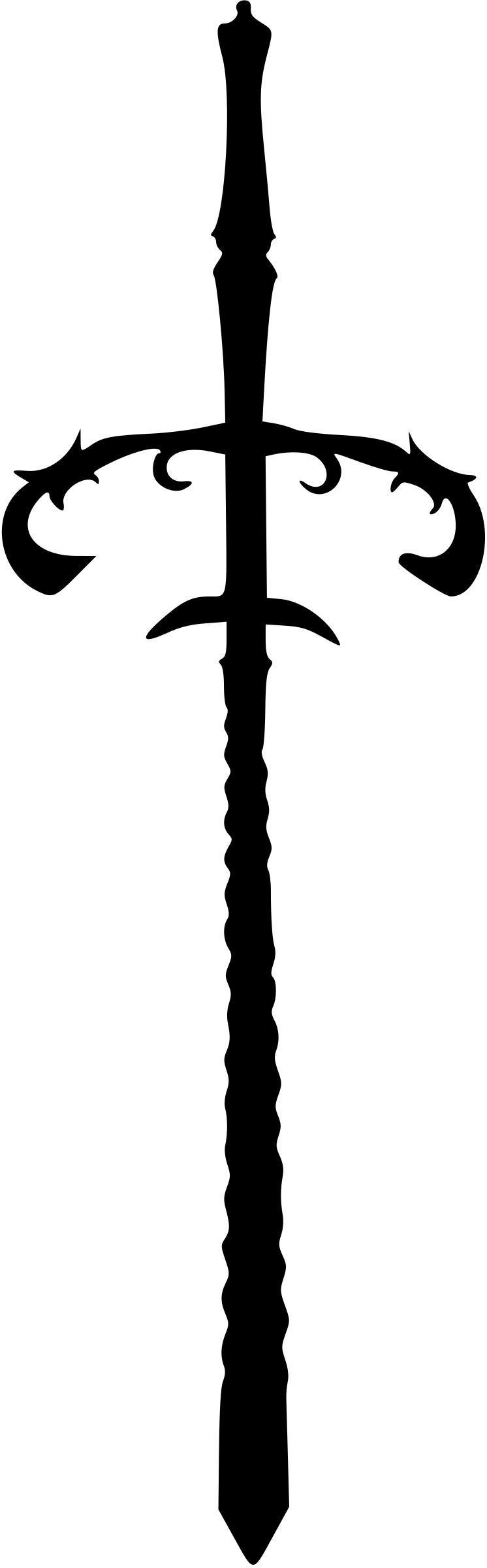 Sword (silhouette) png transparent