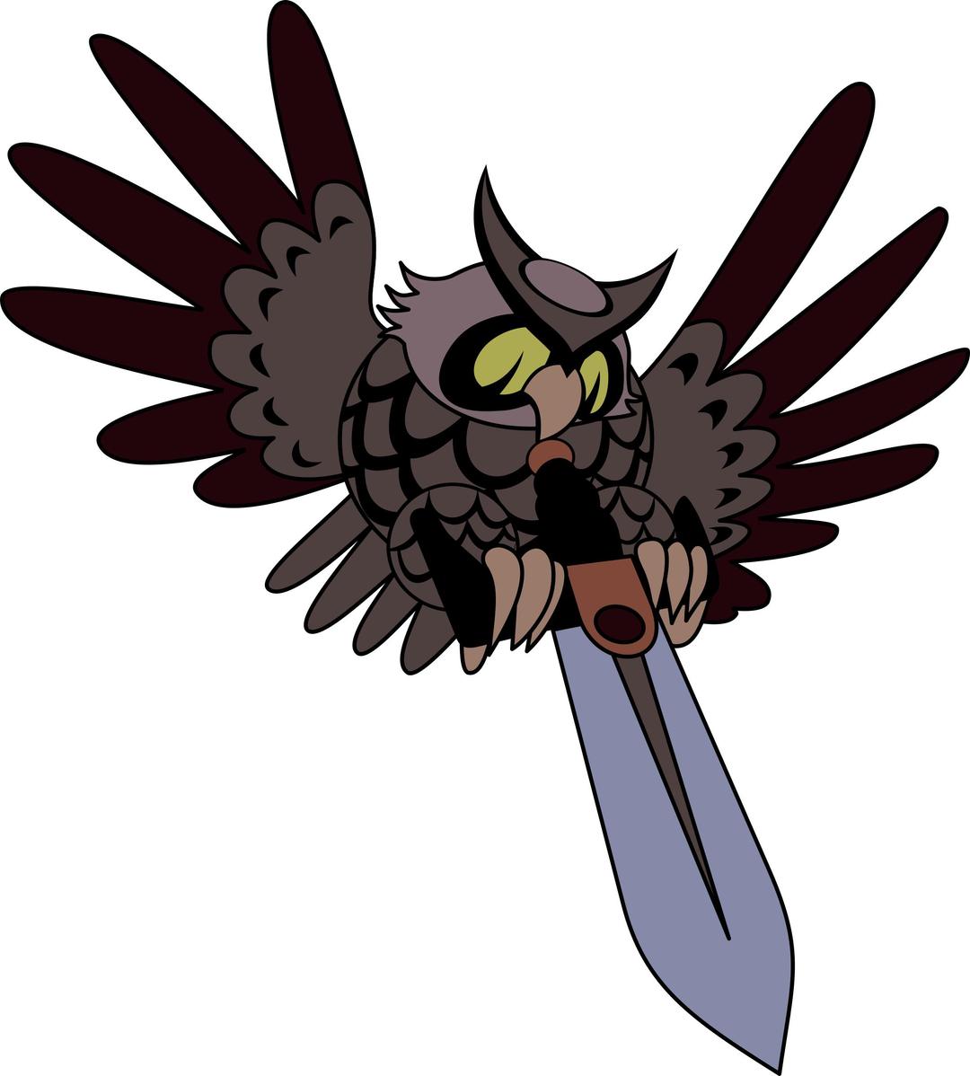 Sword-owl png transparent