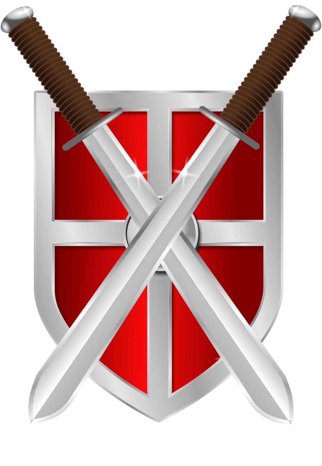 Swords and a Shield png transparent
