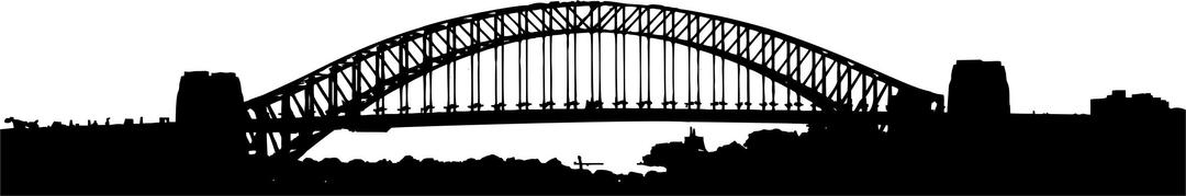 Sydney Harbor Bridge Silhouette png transparent