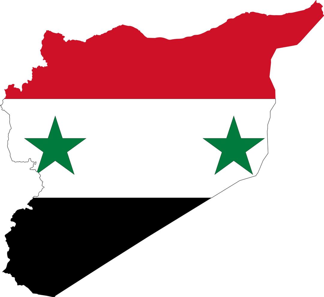 Syria Map Flag png transparent