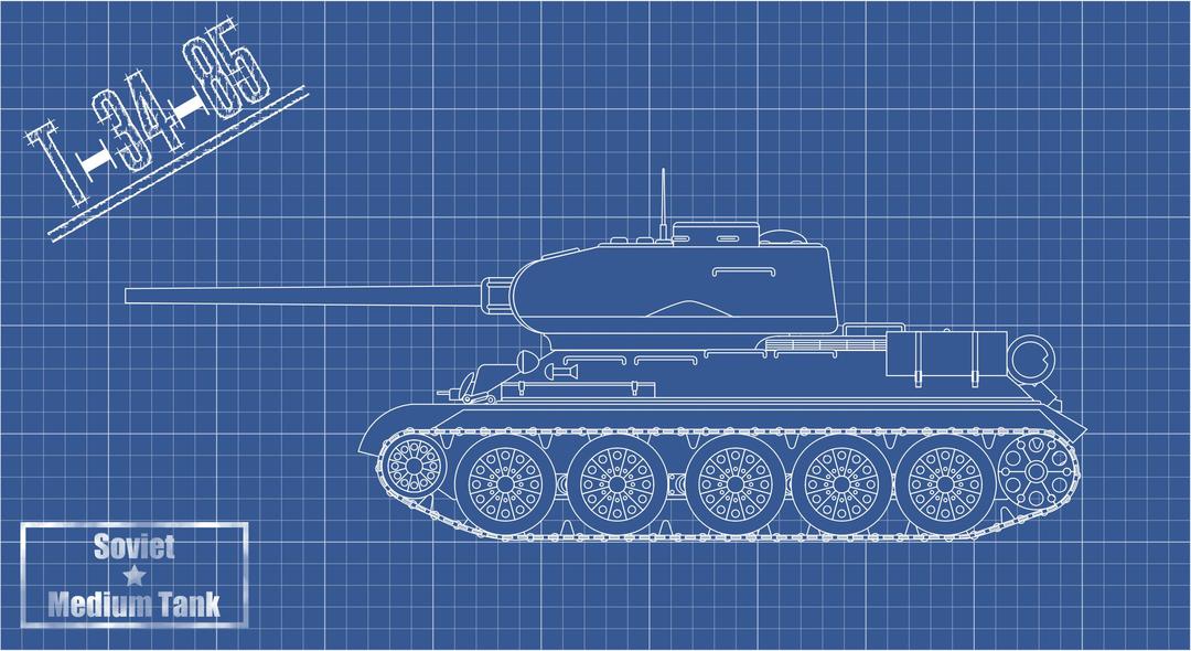 T-34-85 tank png transparent