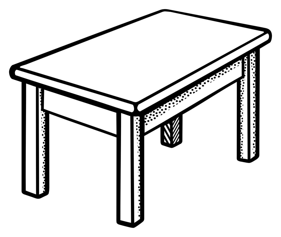 table - lineart png transparent