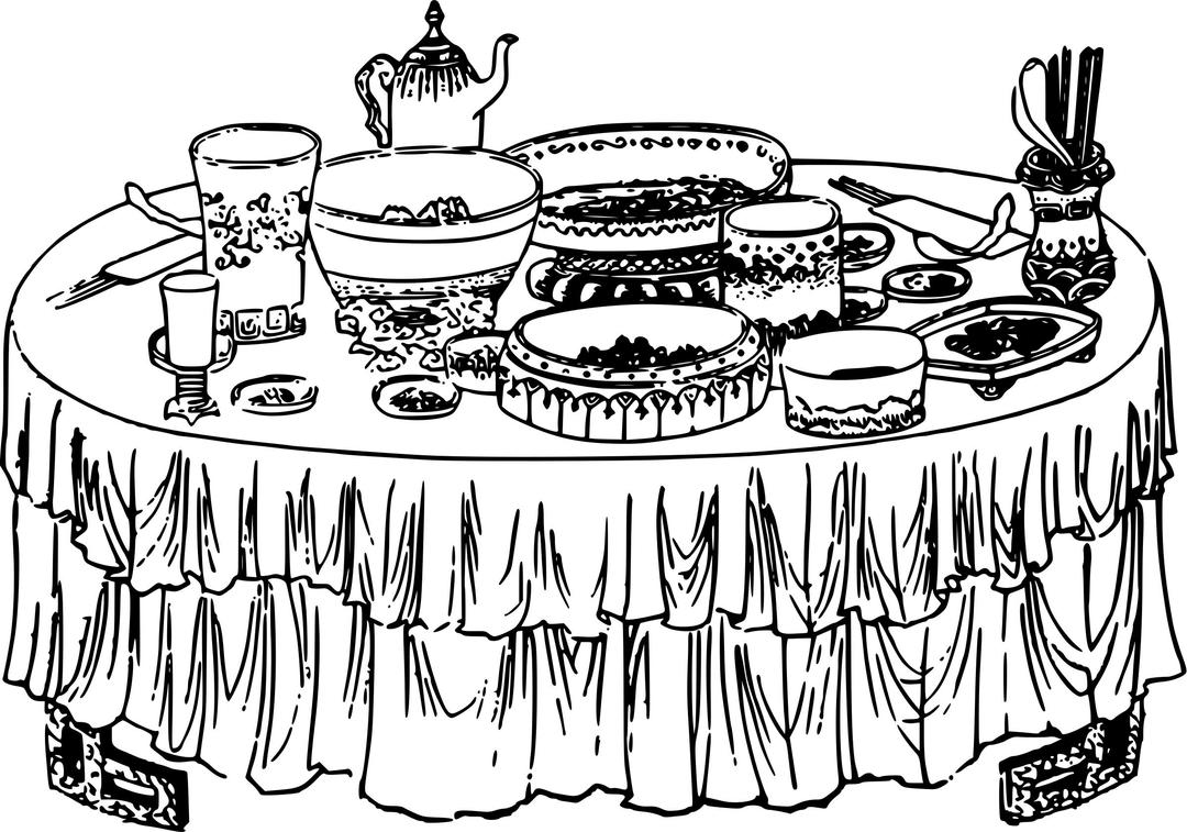 Table spread png transparent