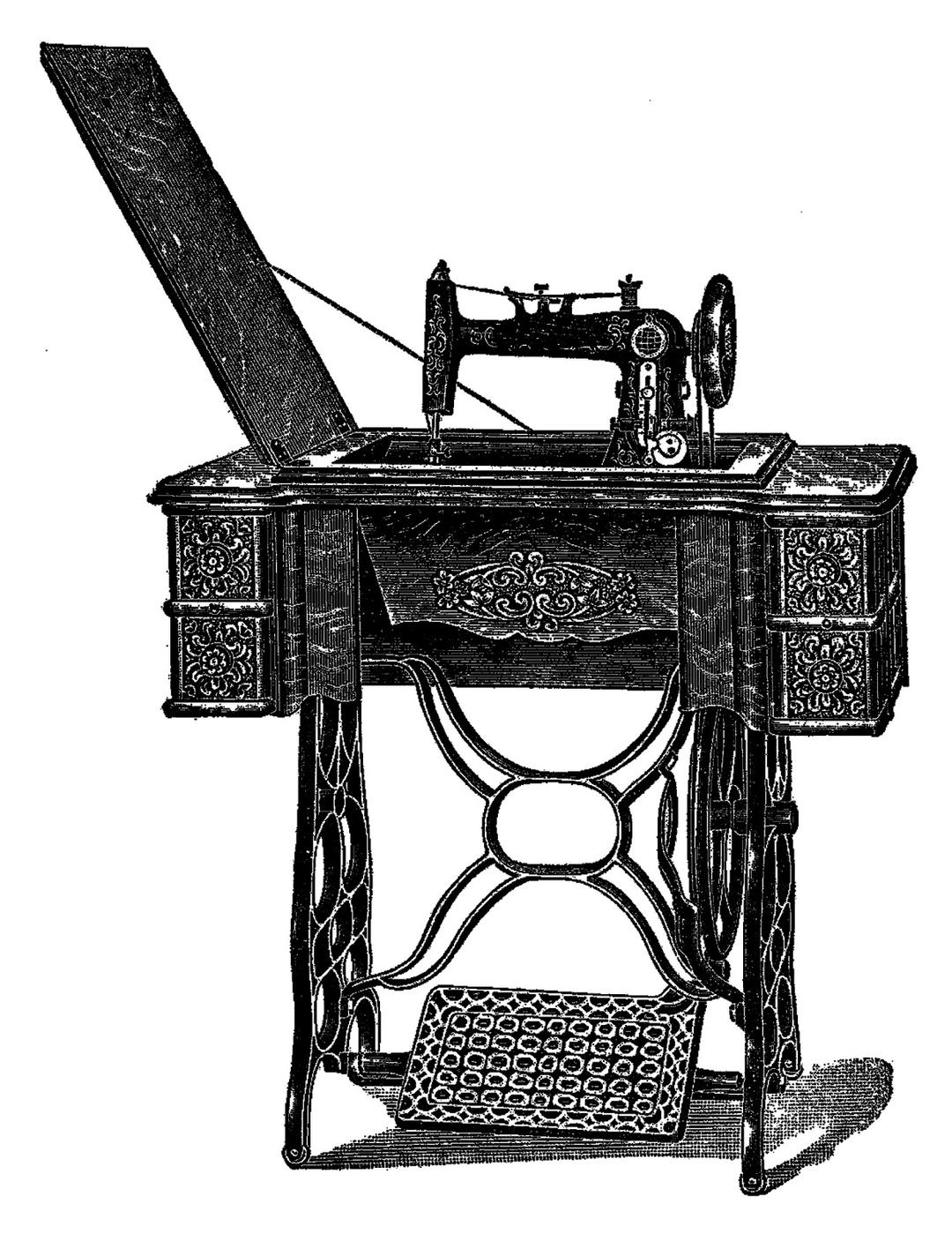 Table Vintage Sewing Machine png transparent