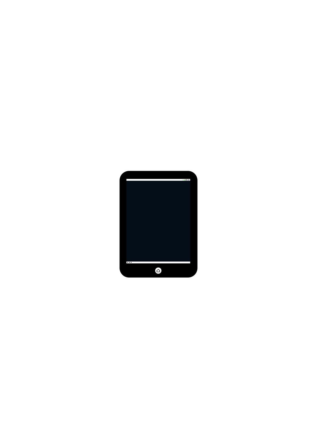 Tablet display color and status bar png transparent