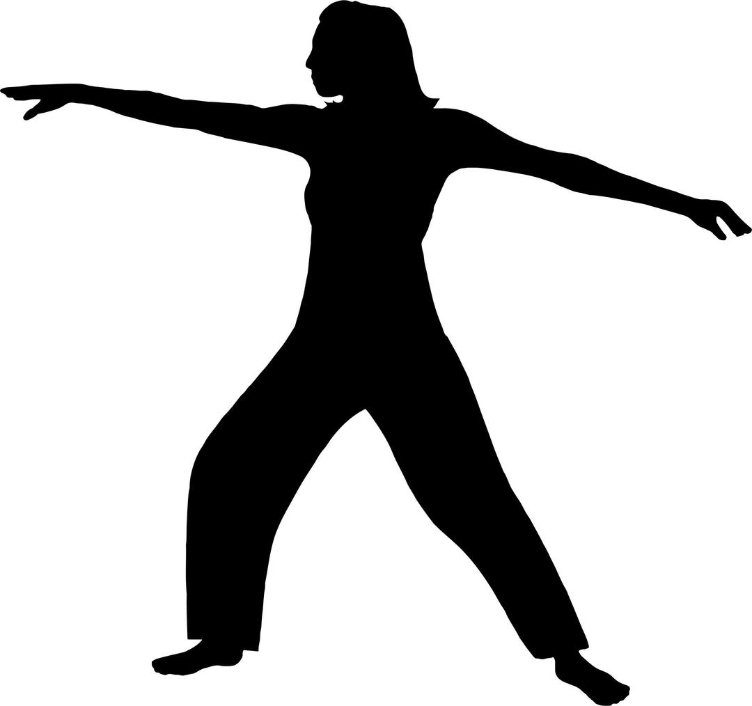 Tai Chi Woman Silhouette png transparent