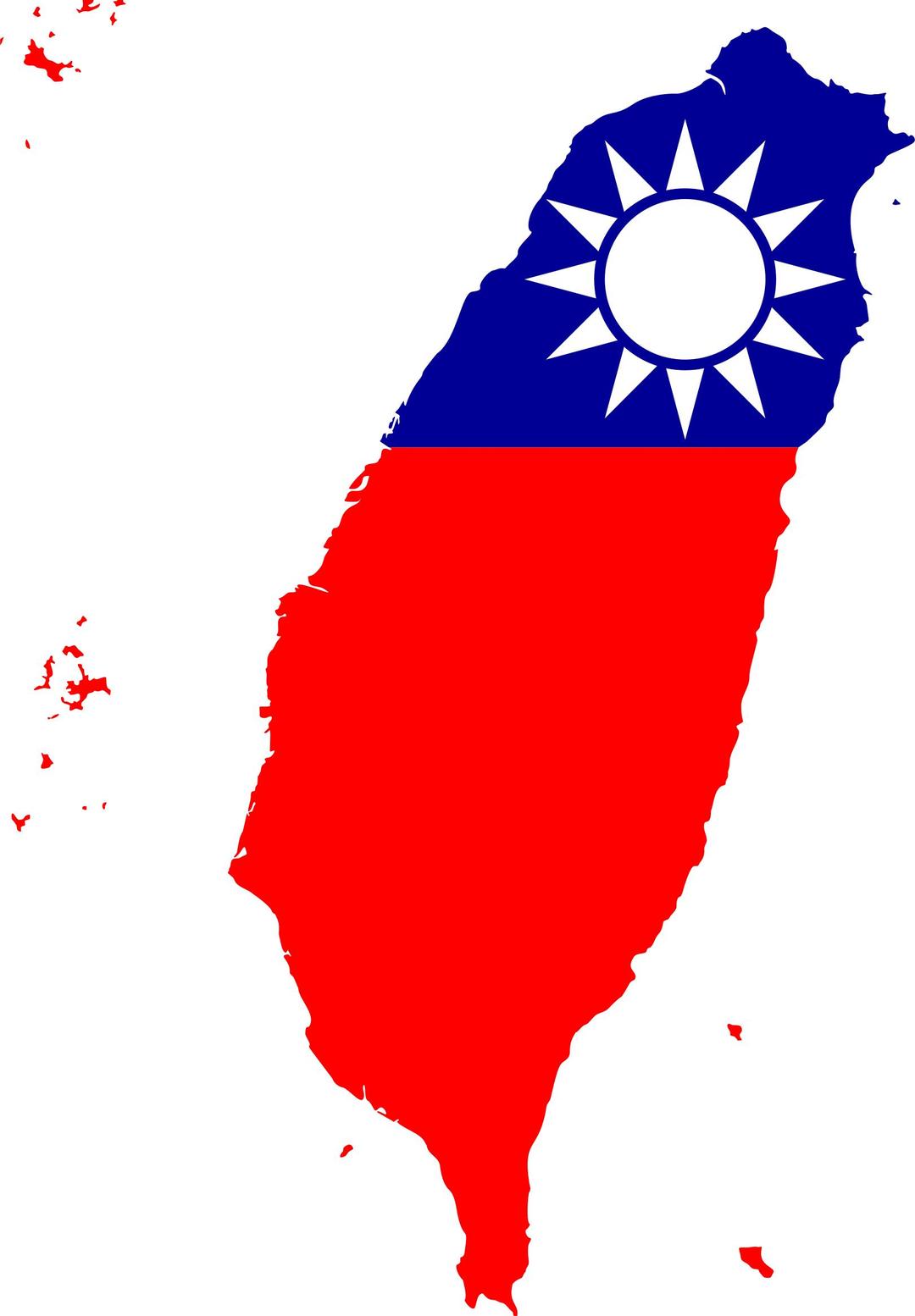 Taiwan Map Flag png transparent