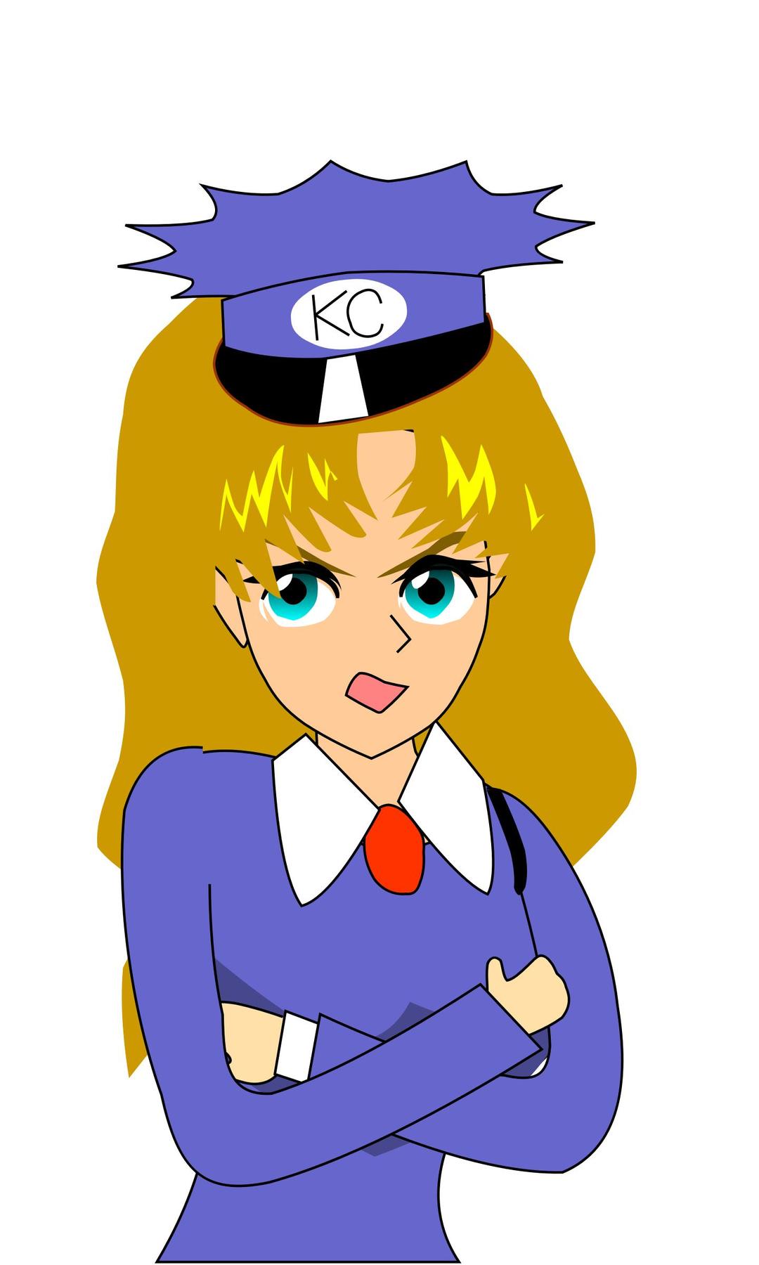 Talking policewoman (Animation) png transparent